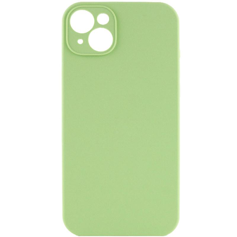 Протиударний чохол Silicone Case Full Camera Protective (AA) NL для Apple iPhone 15 (6.1") М'ятний / Mint