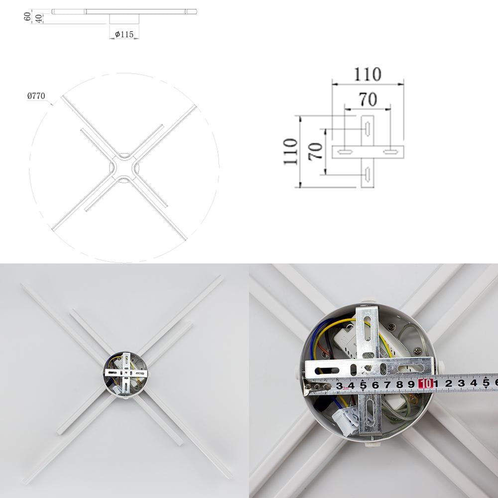 Люстра світлодіодна керована ESLLSE ESTA 70 Вт 4L 770x60 мм Білий (141-10587-01) - фото 7