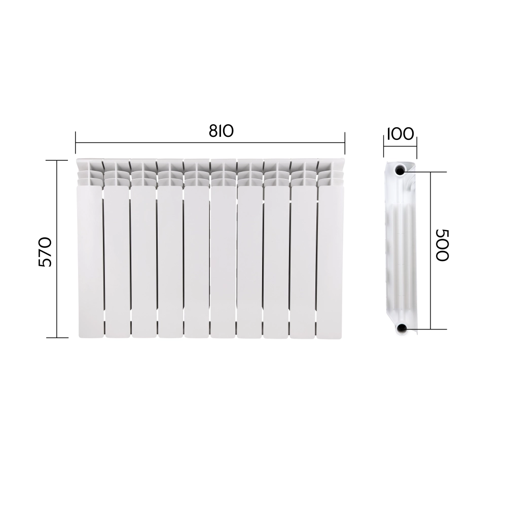 Радиатор биметаллический Thermo Alliance Bi-Vulcan Plus V500100BPLUS в сборе 10 секций 500х100 мм (SD00052842) - фото 8 Радиатор биметаллический Thermo Alliance Bi-Vulcan Plus V500100BPLUS в сборе 10 секций 500х100 мм (SD00052842) - фото 8