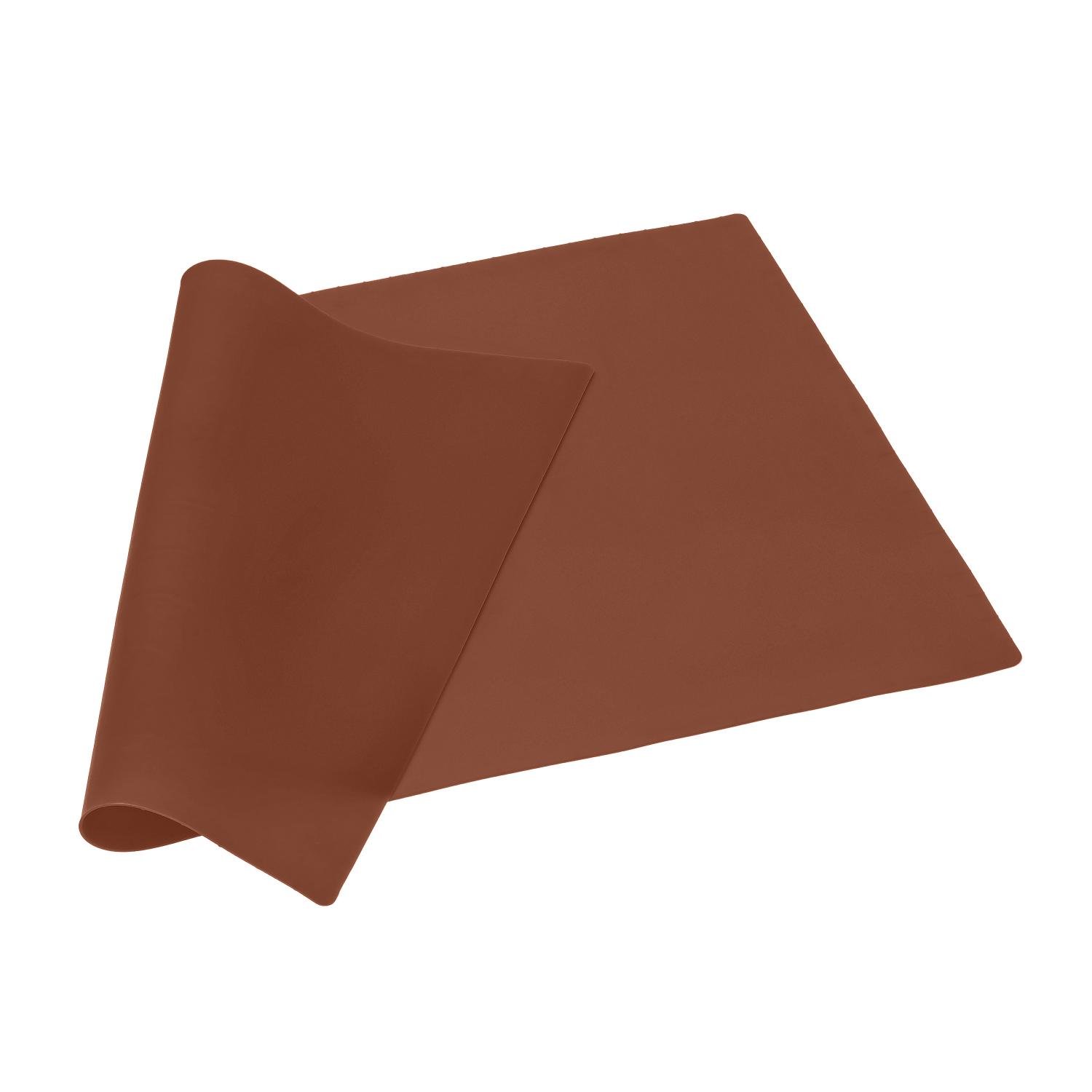 Килимок для розкачування тіста силіконовий з діаметрами та підказками в ложках та грамах 30х40 см Коричневий (26255593) - фото 1