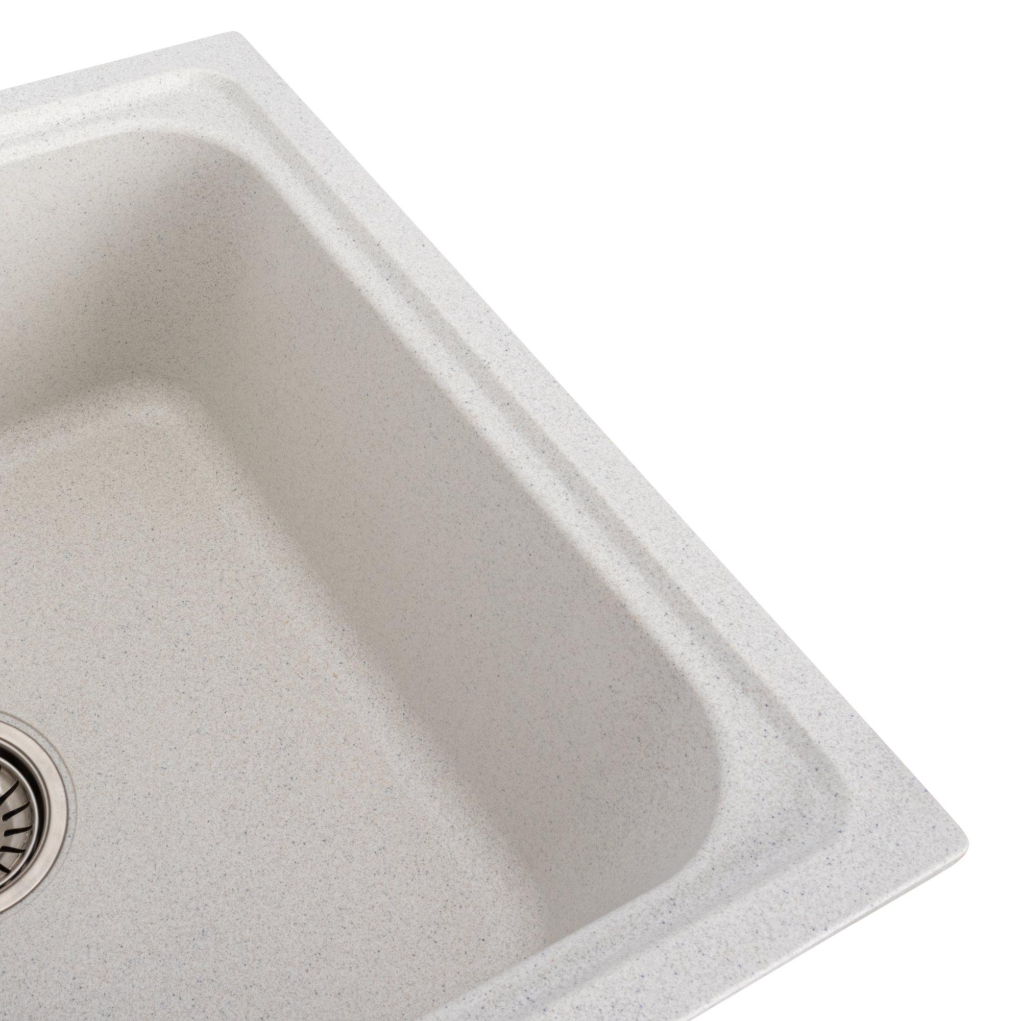 Мийка для кухні гранітна Platinum 7950 Equatoria матова в крапку Білий - фото 4 Мийка для кухні гранітна Platinum 7950 Equatoria матова в крапку Білий - фото 4