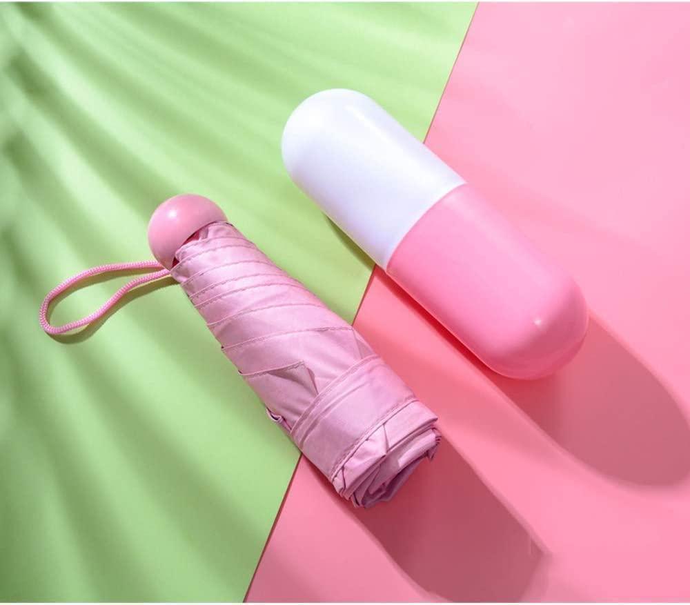 Зонт карманный Capsule Umbrella от дождя и солнца с футляром Розовый (7076412) Зонт карманный Capsule Umbrella от дождя и солнца с футляром Розовый (7076412)