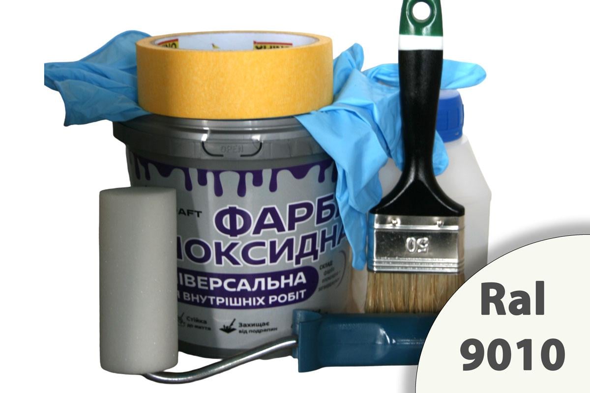 Краска эпоксидная универсальная для внутренних работ ArtCraft 1,5 кг Белый с валиком/кистью/перчатками/малярной лентой (PLN-22011-bila1pl) Краска эпоксидная универсальная для внутренних работ ArtCraft 1,5 кг Белый с валиком/кистью/перчатками/малярной лентой (PLN-22011-bila1pl)