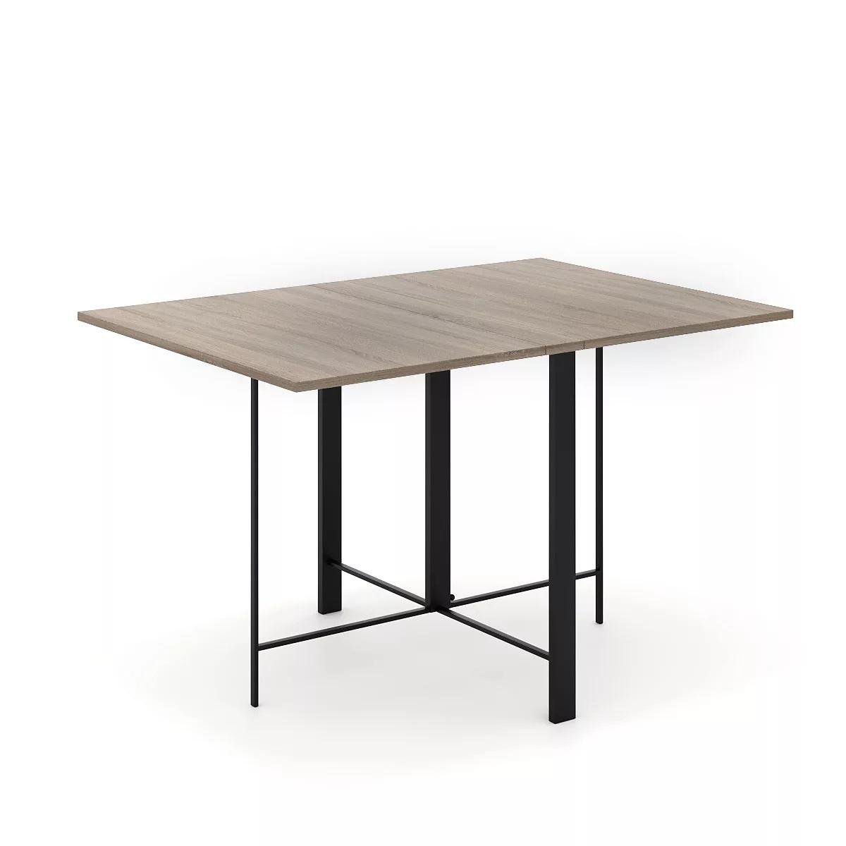 Стол-трансформер обеденный ART IN HEAD Voody ЛДСП/металл раскладной 90х10/138 см Дуб винтаж оксид/Черный (TB26090000030) - фото 1 Стол-трансформер обеденный ART IN HEAD Voody ЛДСП/металл раскладной 90х10/138 см Дуб винтаж оксид/Черный (TB26090000030) - фото 1