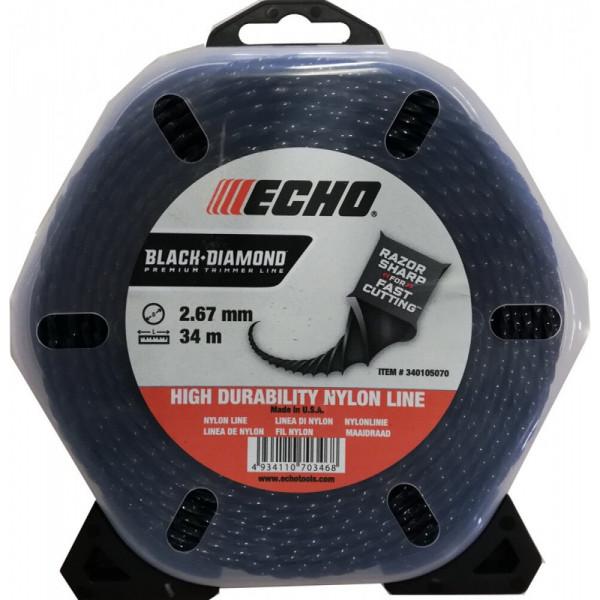 Струна косильна Echo d-2,7мм 34м Black Diamond (340105070)