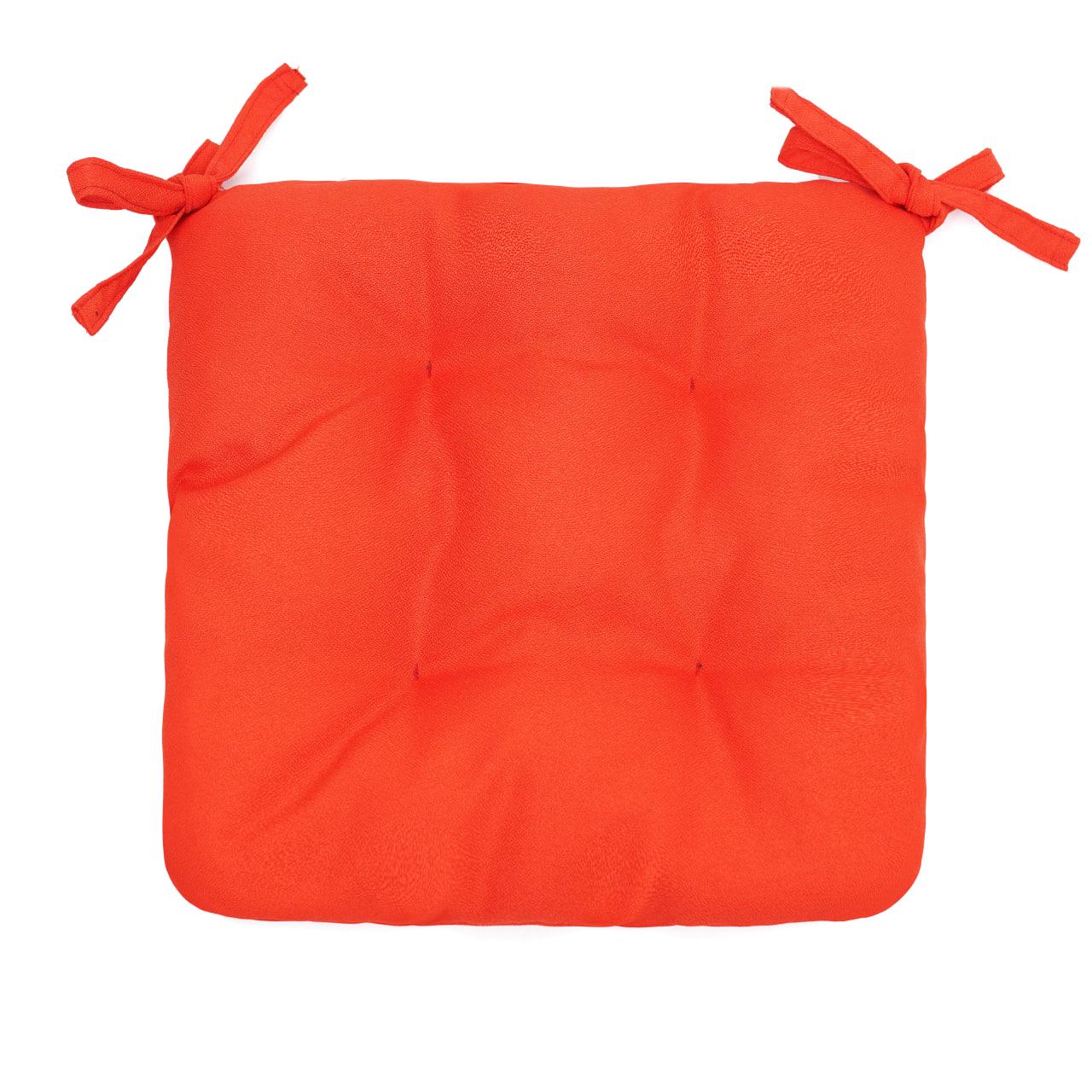 Подушка для стула/кресла/табурета 30х30х8 см Оранжево-мандариновый (1661317950) - фото 1 Подушка для стула/кресла/табурета 30х30х8 см Оранжево-мандариновый (1661317950) - фото 1