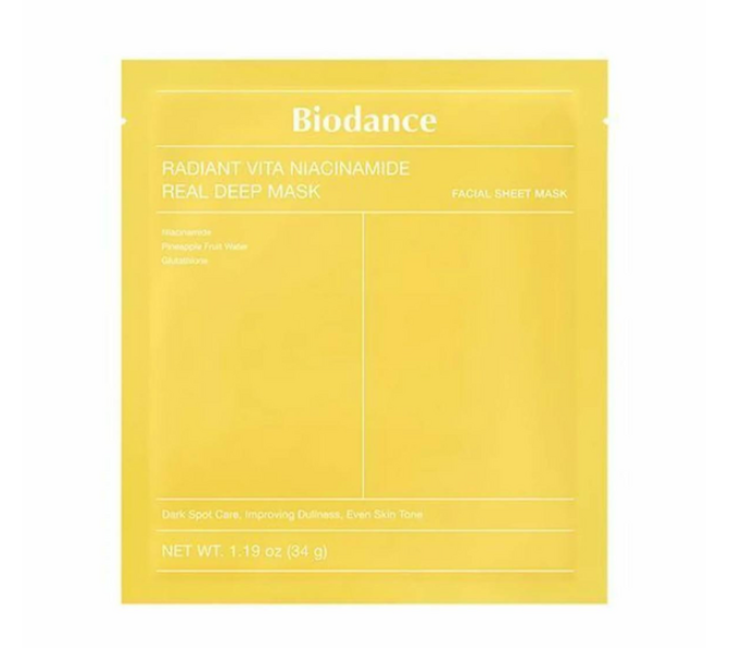 Маска Biodance Radiant Vita Niacinamide Real Deep Mask гидрогелевая Маска Biodance Radiant Vita Niacinamide Real Deep Mask гидрогелевая
