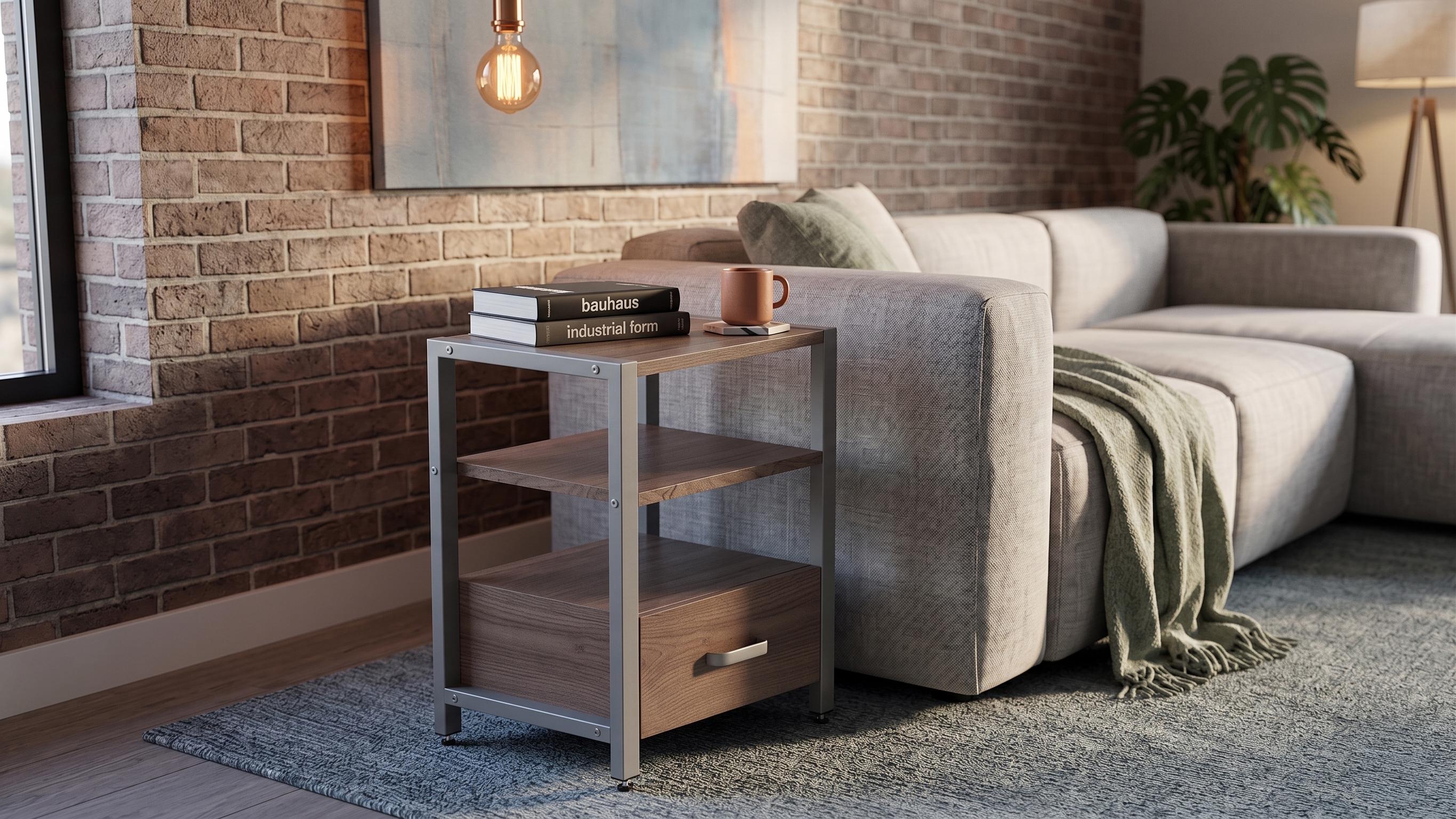 Тумба универсальная Ferrum-decor Вивьен ДСП 16 мм 1/1 50x41x40 Серый/Дуб Кремона Канолло (FRD-107814)