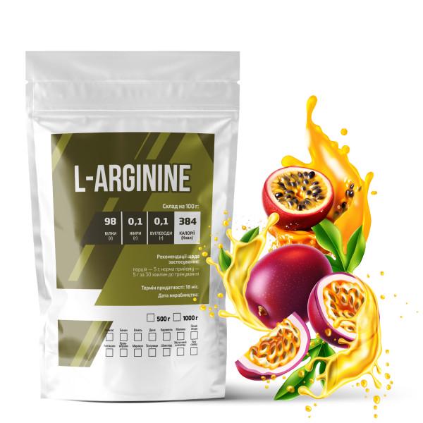 Амінокислота L-Arginine Маракуйя для спортивних тренувань на 100 порцій 500 г (21-125-arg-m500)