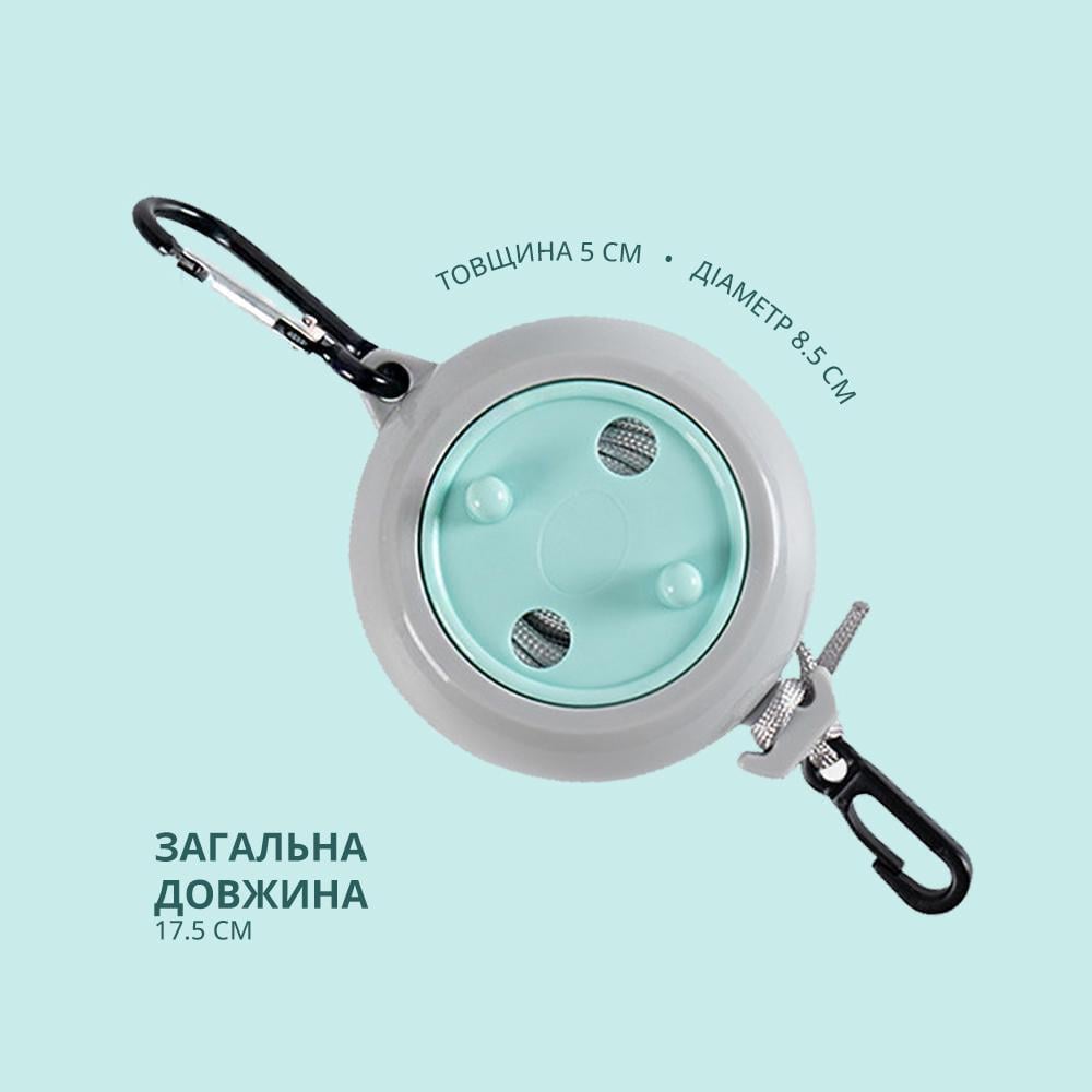 Мотузка-шнурок для сушіння білизни дорожня з карабінами 10 м (17763000) - фото 5 Мотузка-шнурок для сушіння білизни дорожня з карабінами 10 м (17763000) - фото 5