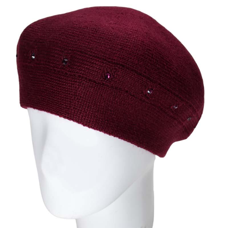 Берет женский Lirus Лорен двойной полушерстяной Бордовый (119037)