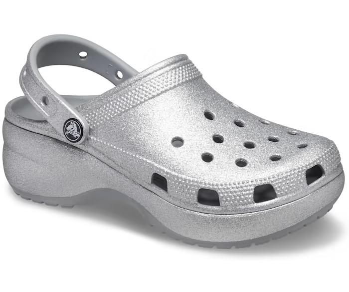 Сабо с блестками Crocs Classic Platform Glitter р. W9/EUR 39-40 Silver (9381498) - фото 5 Сабо с блестками Crocs Classic Platform Glitter р. W9/EUR 39-40 Silver (9381498) - фото 5