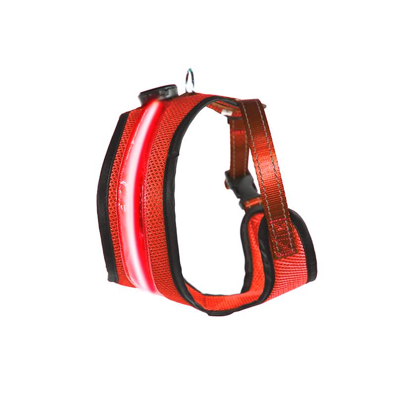 Шлея для собак Friend HY-051005 LED S Red