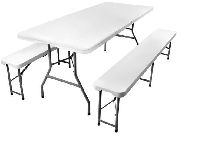 Стол садовый складной Gardlov 180 см с 2 лавками (18299770)