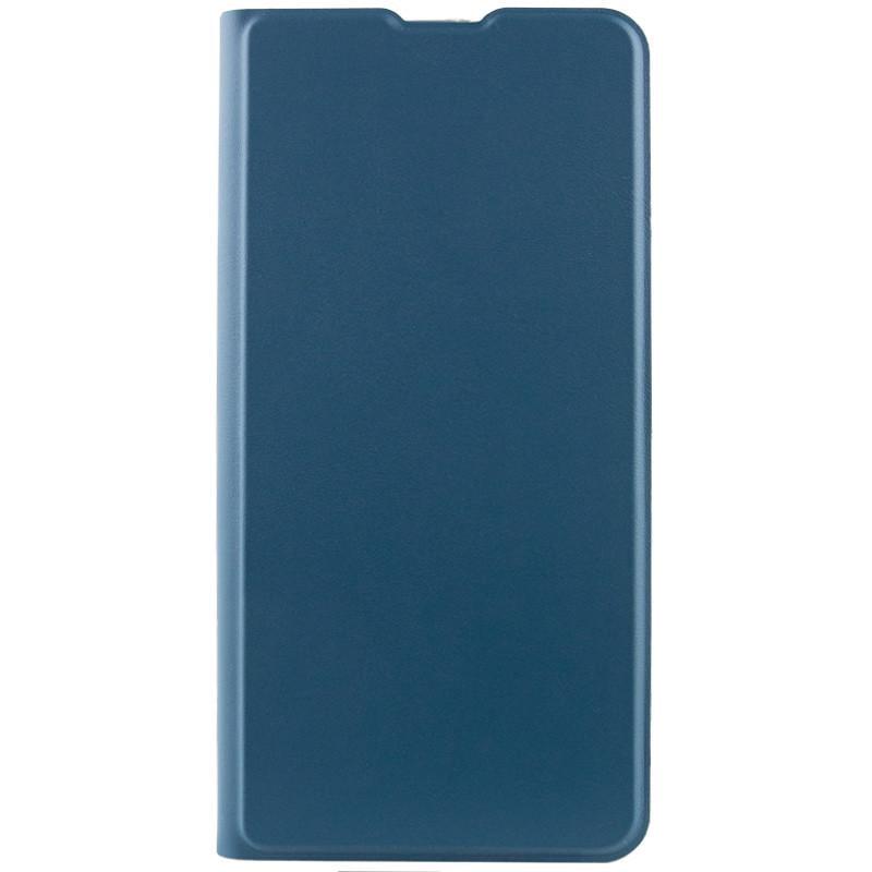 Противоударный кожаный чехол книжка GETMAN Elegant (PU) для Motorola Moto G24 / G04 / E14 Синий