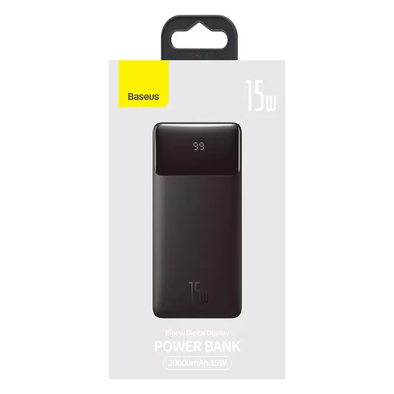 Повербанк BASEUS 10000 mAh 15 W PPDML-I01 з дисплеєм і швидким заряджанням H508 Black - фото 3