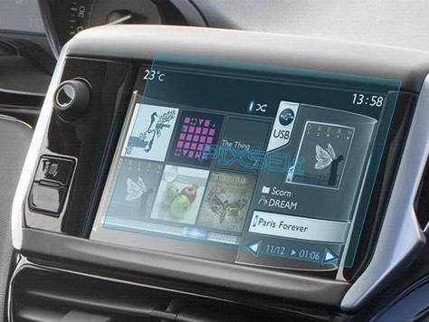 Защитное стекло Pixsel гибридное матовое на монитор Peugeot 208-6,9" 2017-2020