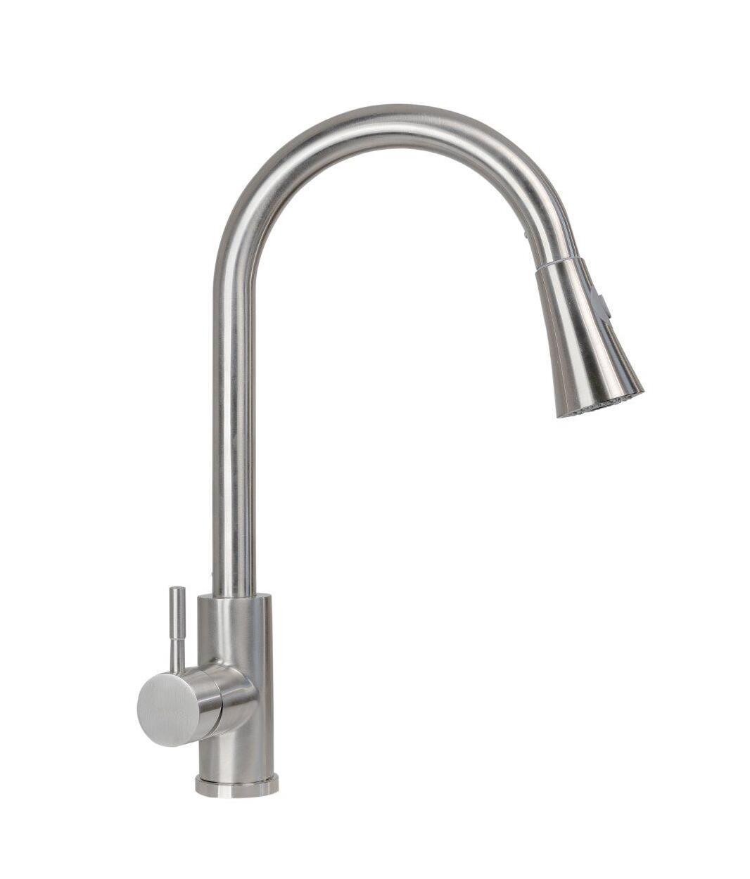 Смеситель кухонный с выдвижным изливом Germece 8110 HDF Черный (000029528)