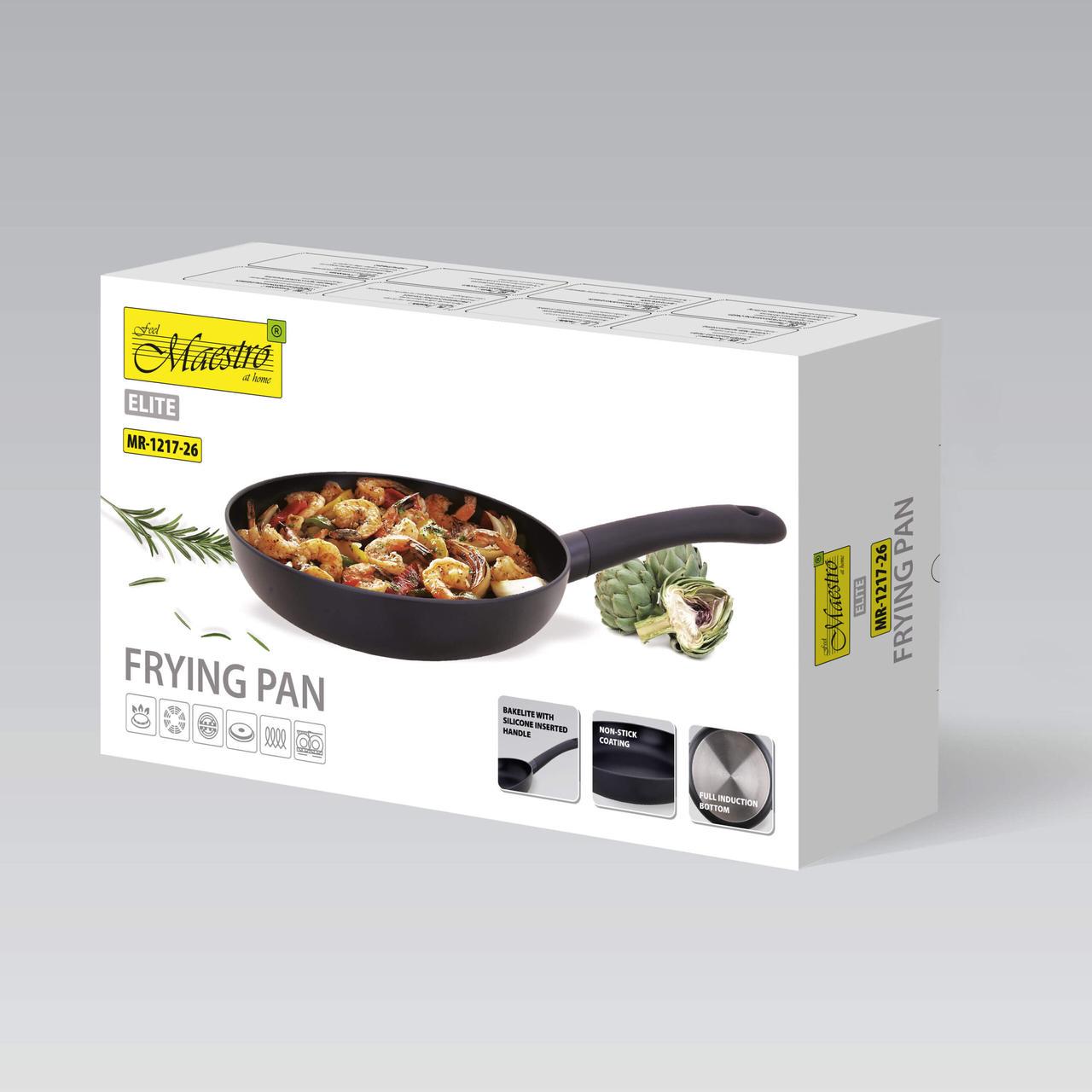 Сковорода с антипригарным покрытием Maestro 26 см (MR-1217-26) - фото 4 Сковорода с антипригарным покрытием Maestro 26 см (MR-1217-26) - фото 4