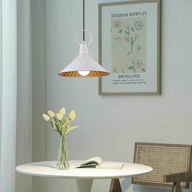 Подвесной светильник Valeso с плафоном-конус Е27 IP20 TY-5183 WT 60W Белый (28686051) - фото 2