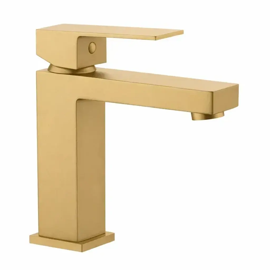 Смеситель для раковины VBI Loreno однорычажный Золотой матовый (VBI-050200BG)