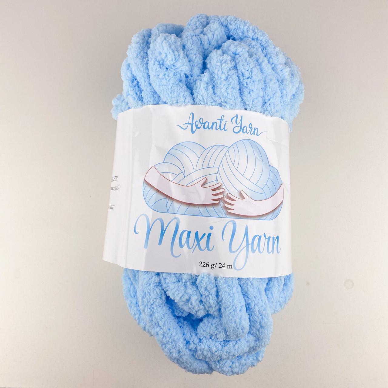 Пряжа Avanti Maxi Yarn микрополиэстер для вязания руками Голубой №12 (2899515981)
