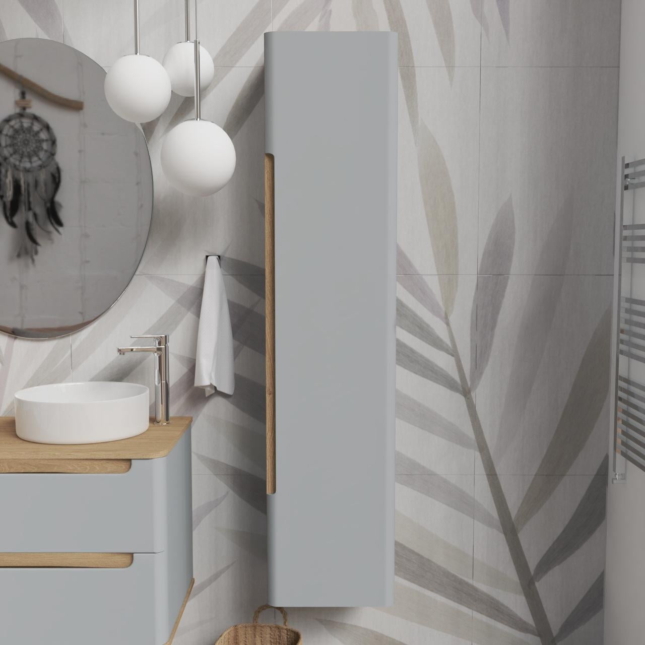 Пенал подвесной MVK Vostok Terra 40 B2 правый эмаль 400х300х1600 мм Серый матовый (tr240rgr)