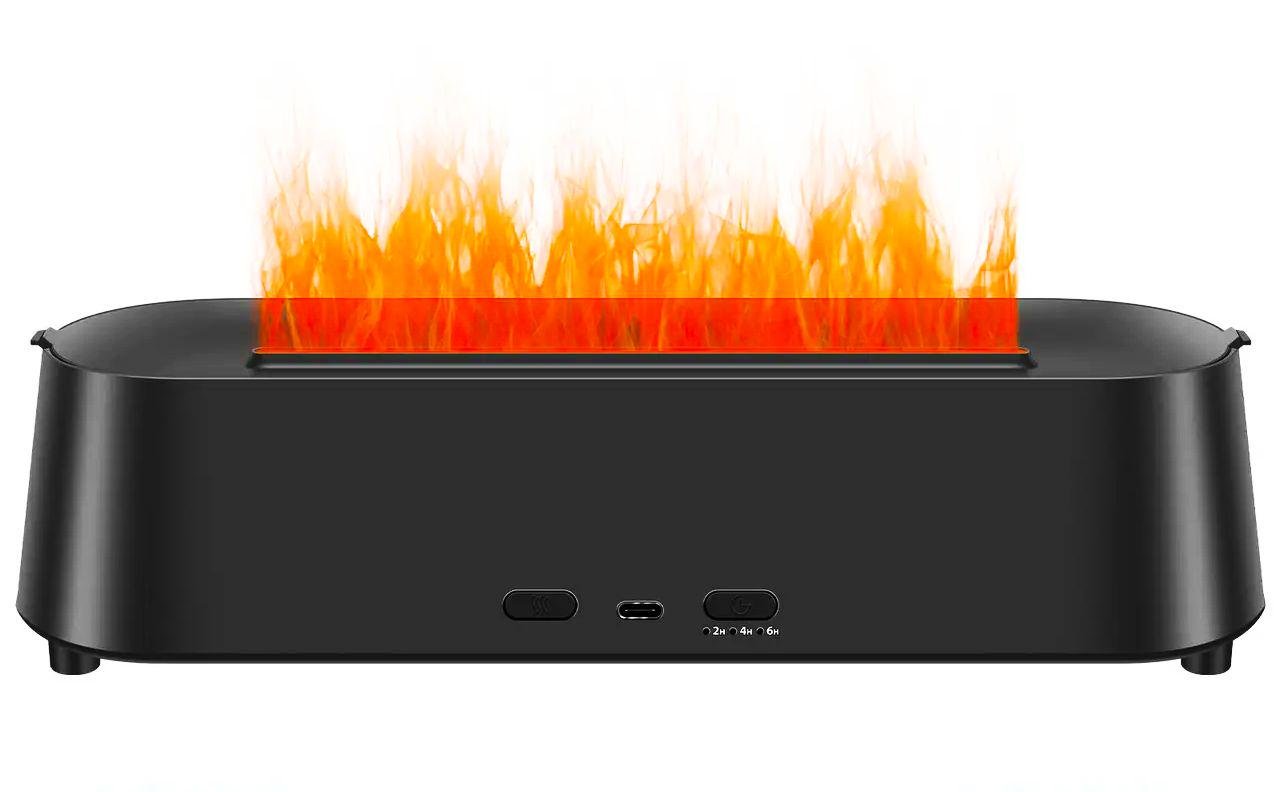 Зволожувач повітря Flame Diffuser Humidifier RGB з ефектом полум'я з резервуаром для ефірної олії (9133)