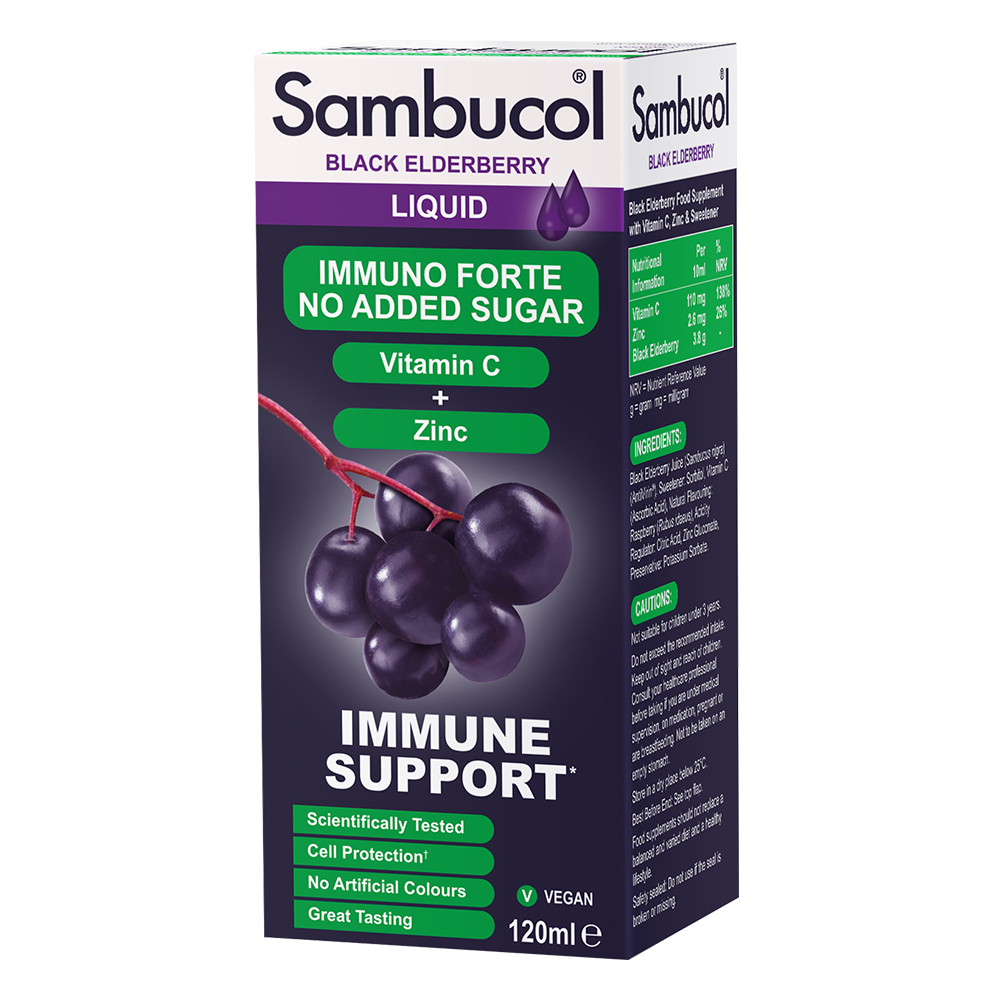 Самбукол сироп для иммунитета Sambucol Immuno Forte Черная бузина/Витамин C/Цинк без сахара 120 мл - фото 3