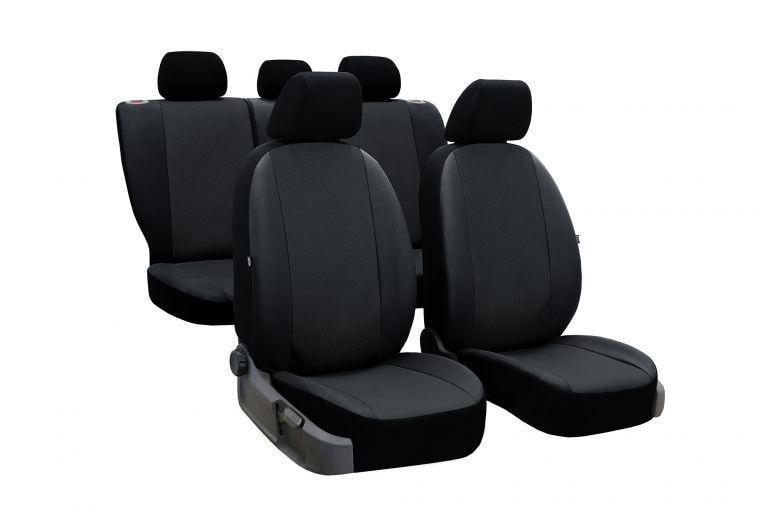 Авточехлы из экокожи Pok-ter Perline для Renault SANDERO 2012-2020 с черной вставкой (RE12624)