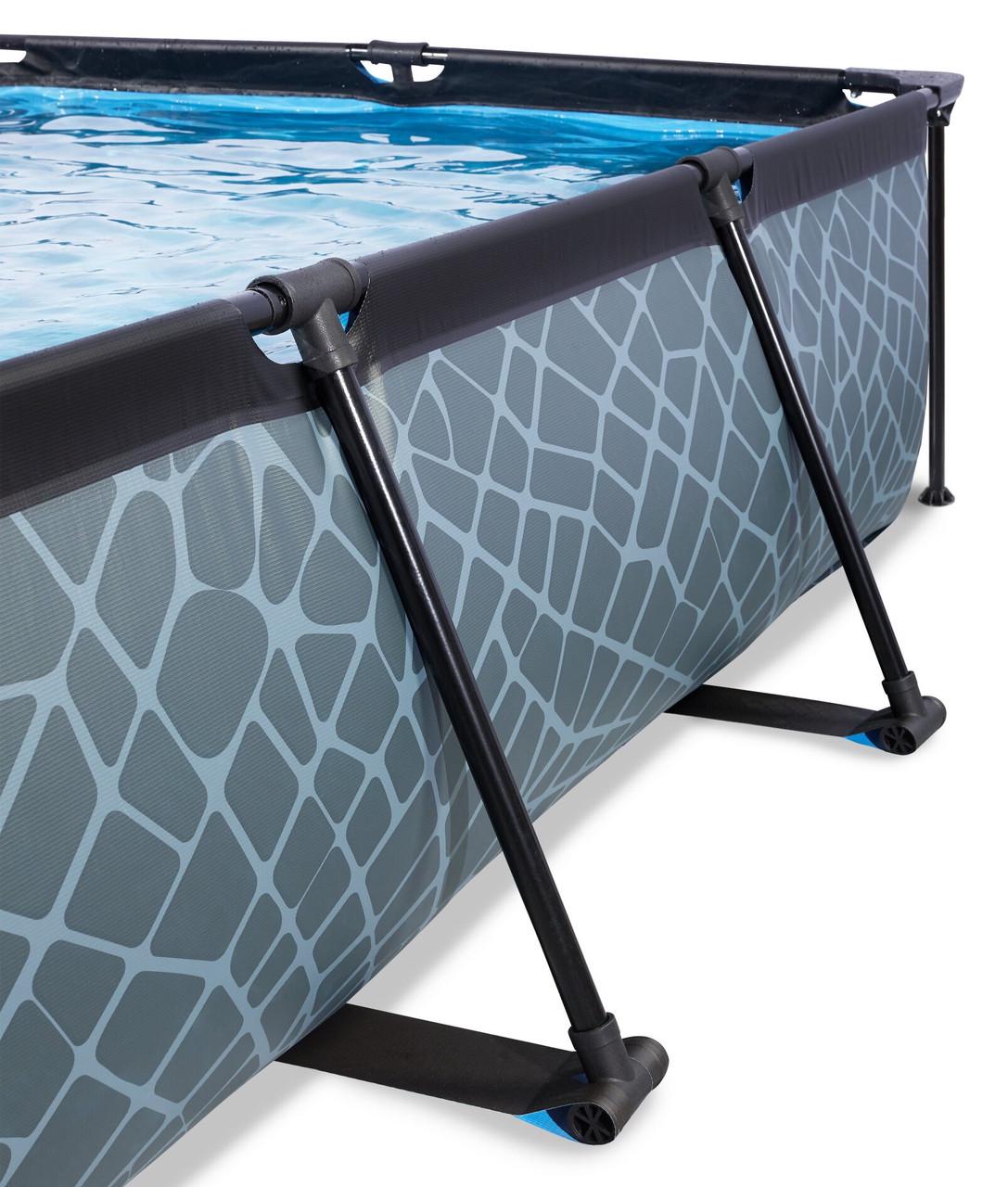 Каркасный бассейн Exit Toys с куполом 220х150х65 см Камень - фото 5 Каркасный бассейн Exit Toys с куполом 220х150х65 см Камень - фото 5