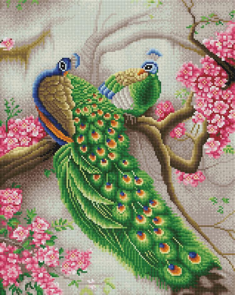 Алмазная мозаика ColorArt Павлины 40x50 см (SP019)