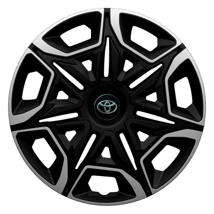 Ковпаки для коліс 4 Racing Varido R14 з логотипом Toyota 4 шт. Silver/Black
