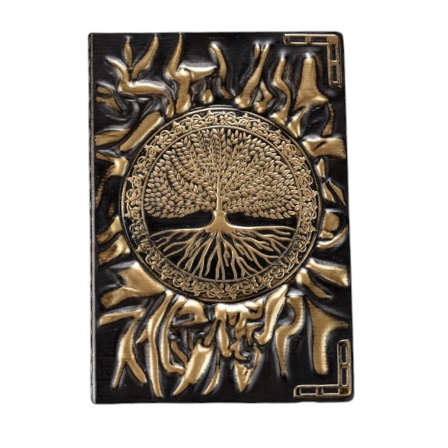 Блокнот Древо жизни тиснение красное золото из искусственной кожи 21,5x14,5 см Черный (5614) Блокнот Древо жизни тиснение красное золото из искусственной кожи 21,5x14,5 см Черный (5614)