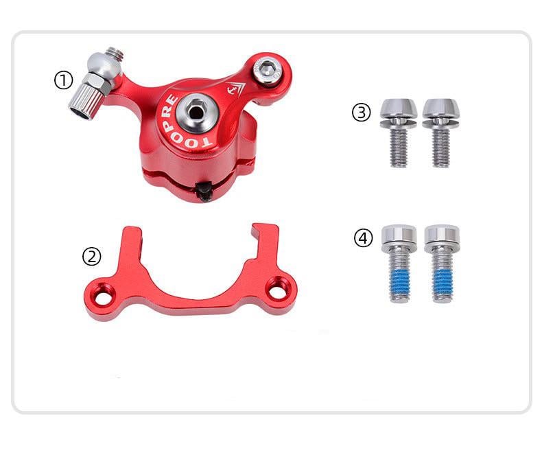 Тормозная дисковая вело машинка TOOPRE левосторонняя для дисков 120 мм 140 мм 160 мм суппорт колодки адаптер монтажные винты - фото 5 Тормозная дисковая вело машинка TOOPRE левосторонняя для дисков 120 мм 140 мм 160 мм суппорт колодки адаптер монтажные винты - фото 5