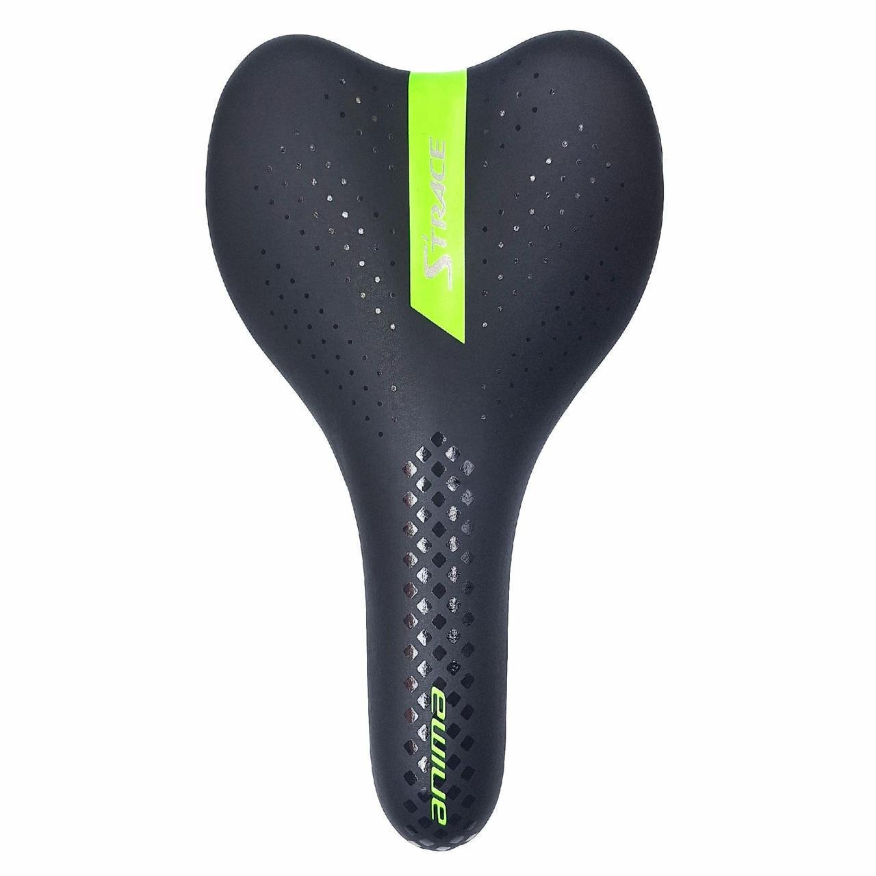 Сідло велосипедне DDK YS-2315 Strace anima 26x15 см Чорний із салатовим (G0000290) - фото 3
