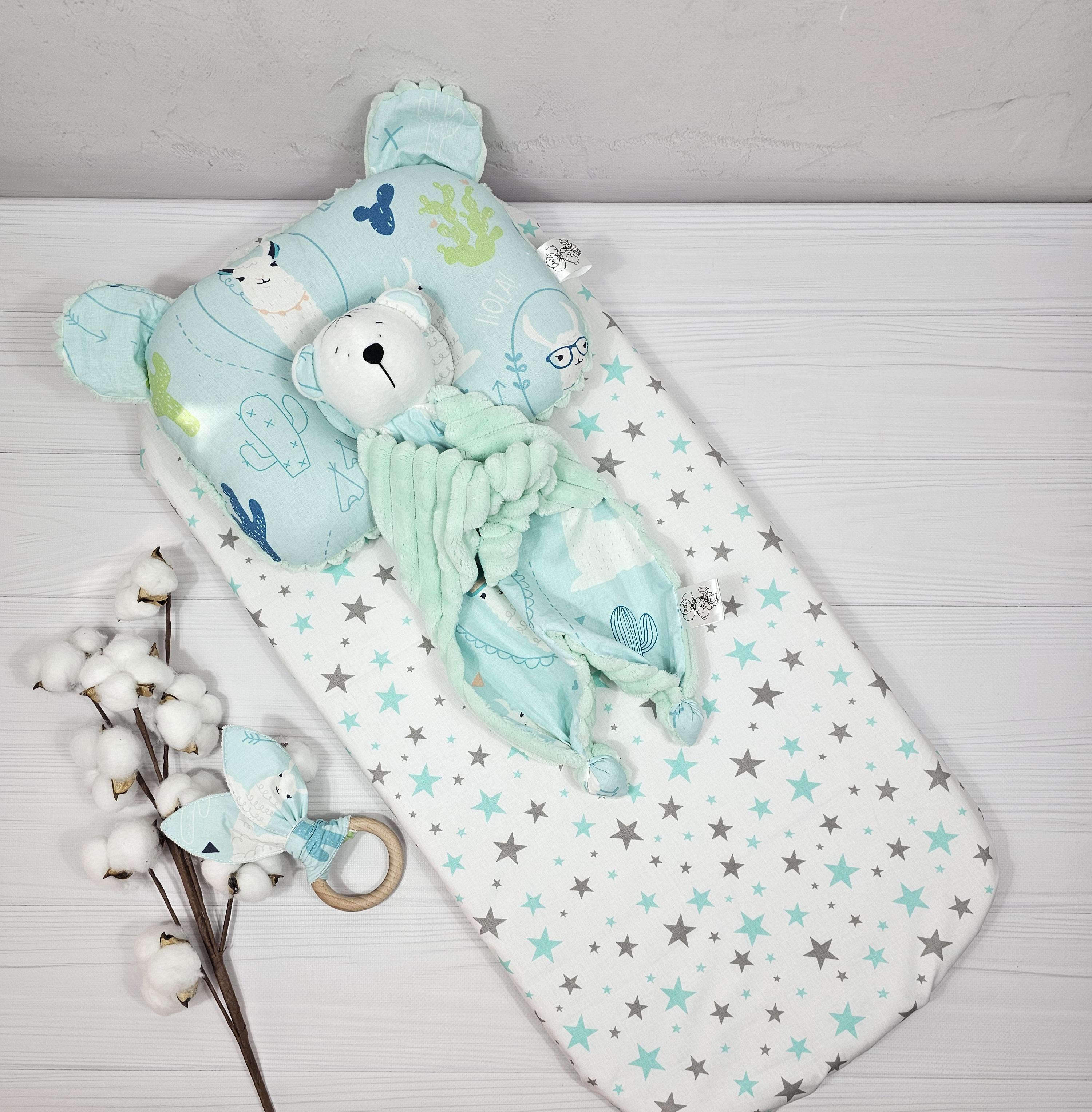 Набор детский в коляску a.l.babybox Лама с комфортером Мятный (24345015)