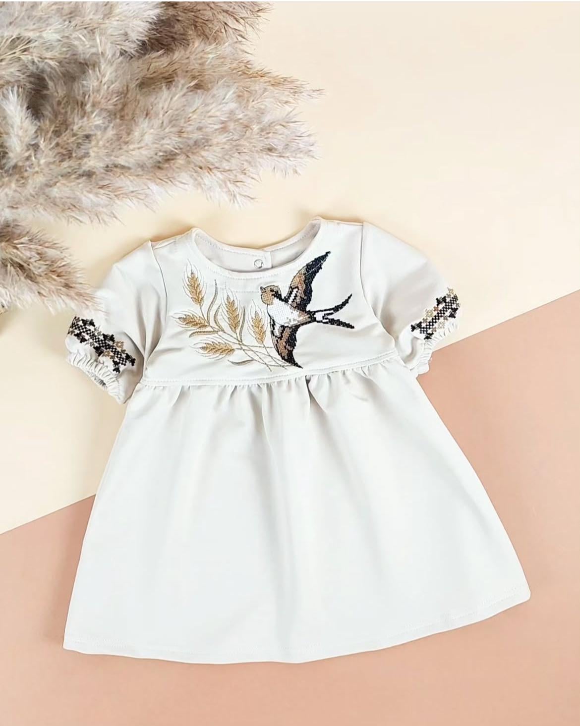 Детское платье короткий рукав Ласточка (3198)