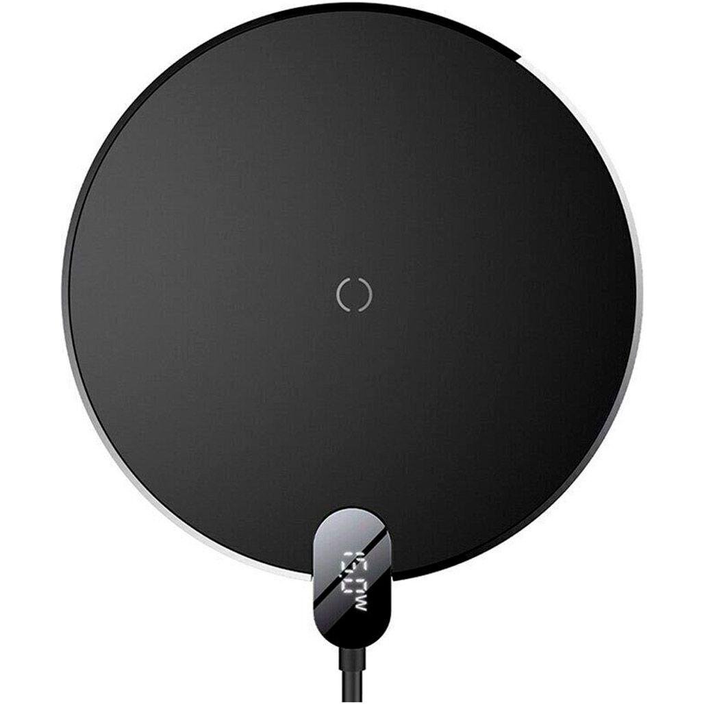 Зарядний пристрій бездротовий Baseus Digital LED Display Wireless Charger Gen2 15 W Black (CCED000001)