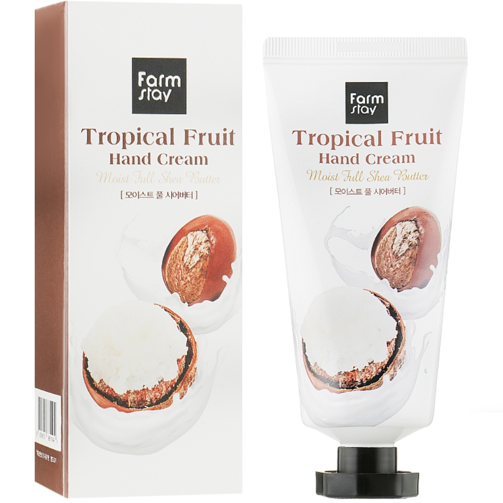 Крем для рук зволожуючий Farmstay Tropical Fruit Hand Cream Moist Full Shea Butter з маслом ши 50 мл (1272359788)