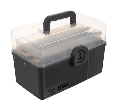 Аптечка-органайзер трехярусная для хранения медикаментов Серый/Прозрачный - фото 6 Аптечка-органайзер трехярусная для хранения медикаментов Серый/Прозрачный - фото 6