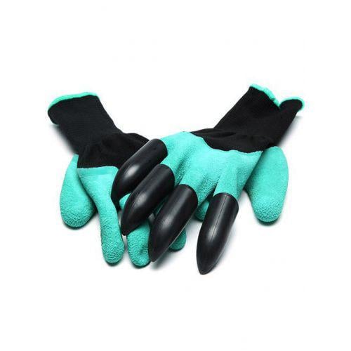 Перчатки садовые с когтями Garden Genie Gloves пластиковыми наконечниками когтями - фото 5