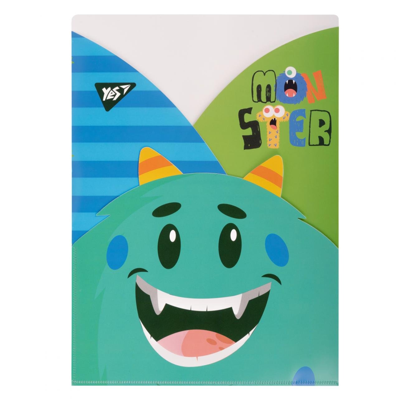 Папка - куток YES Monsters A4 3 фігурні відділення (491941)