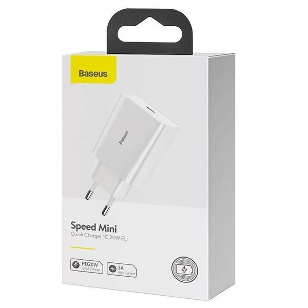 Зарядное устройство для Baseus Speed Mini 20W 3A USB-C CCFS-SN02 White (36564566)