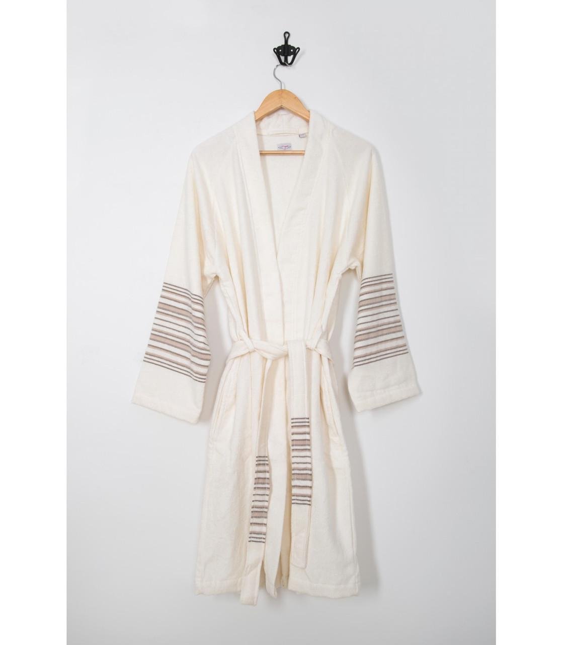 Халат махровый Irya Serin ekru S/M Молочный (svt-2000022265850)