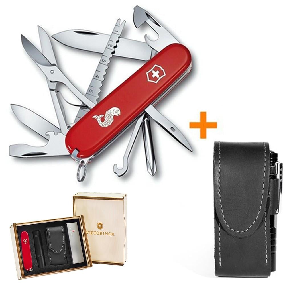 Комплект нож Victorinox Fisherman 1.4733.72/чехол с фонариком - фото 14