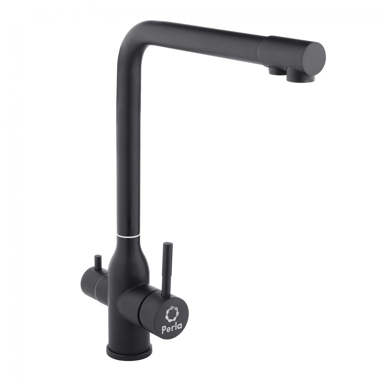 Смеситель для кухни Perla OCELI с подключением к фильтру Черный (PSS501B)