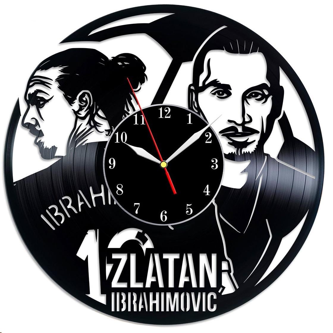 Часы настенные Златан Ибрагимович 2189 из виниловой пластинки