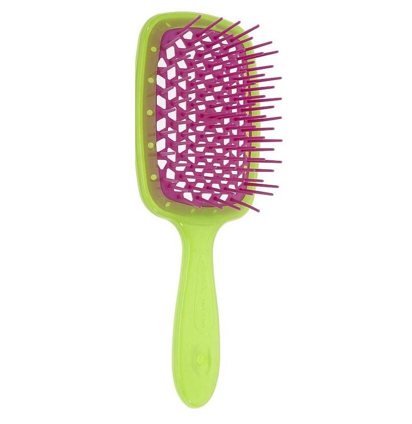 Щетка для волос зеленая с фуксией Superbrush Janeke (8006060639510)