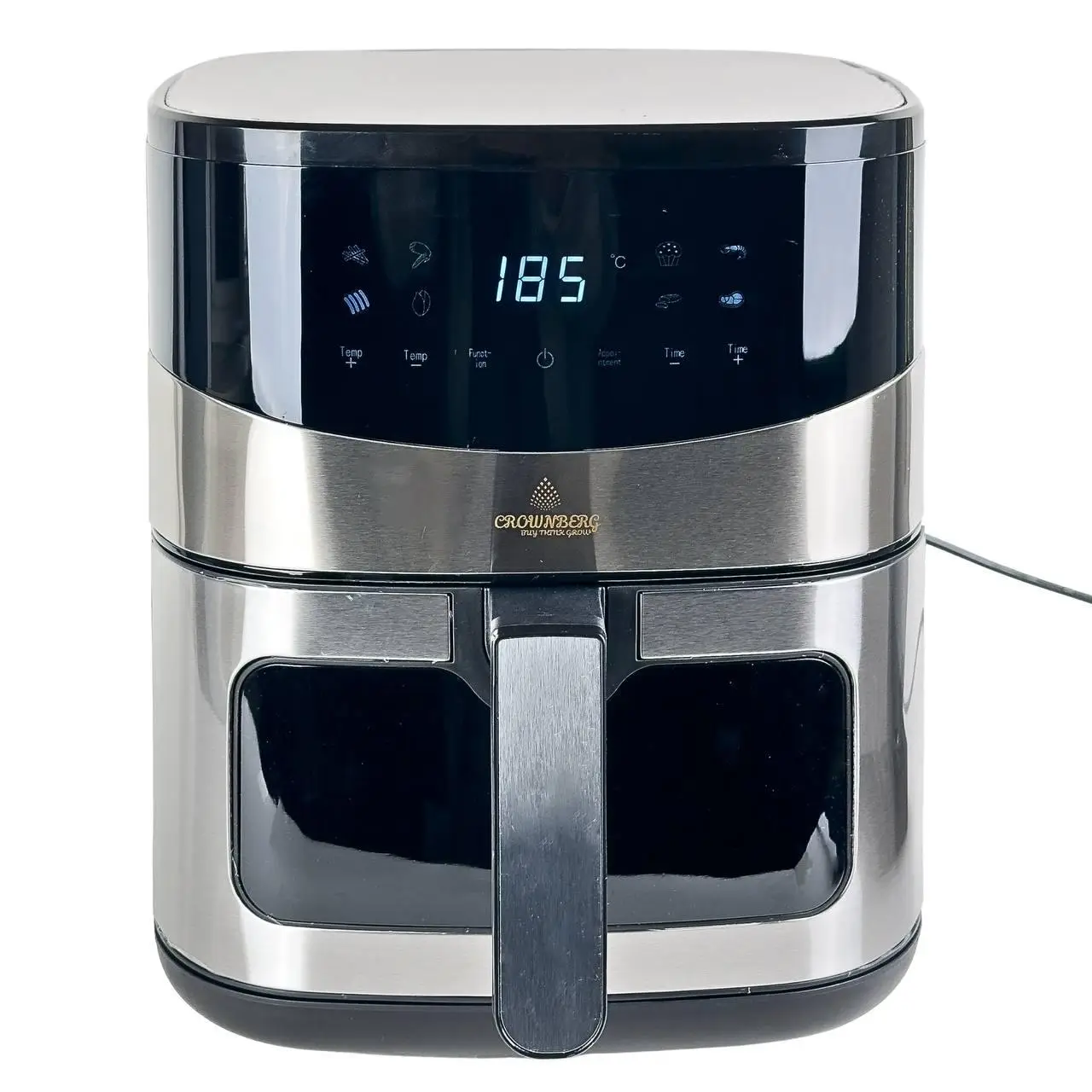 Аерофритюрниця Crownberg CB-5554 2000 Вт з антипригарною чашею 6.5 л Сірий (GR-05178)